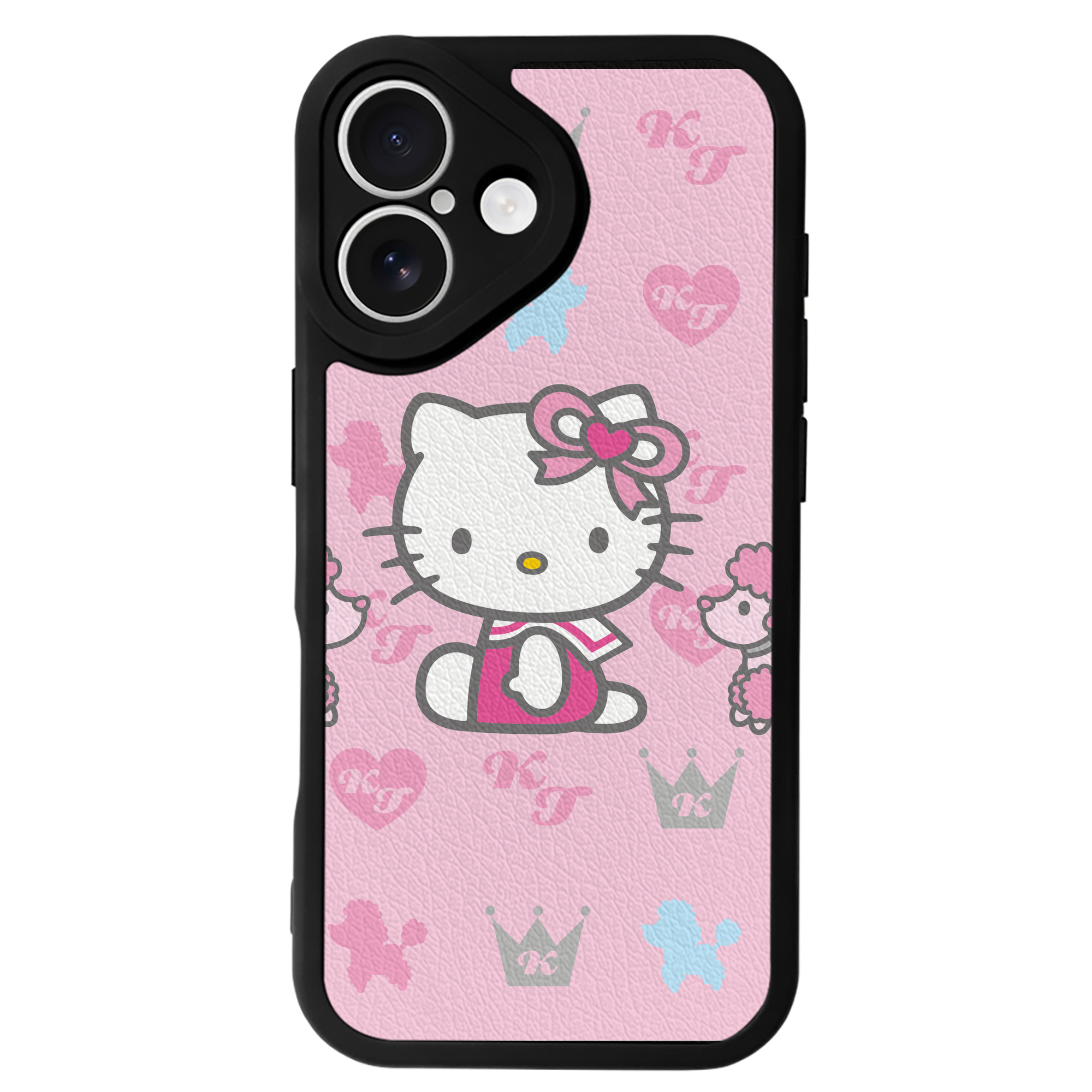（画像用） Hello Kitty ハローキティ 【iPhone 16シリーズ対応】シリコンスマホケース（レザー調） 材質：シリコン